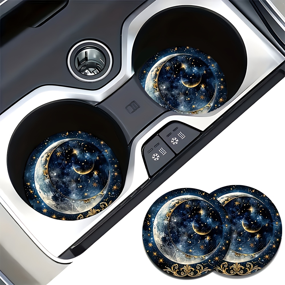 2pcs Starry Night Moon Car Cup - Women Accessories Holder review and price