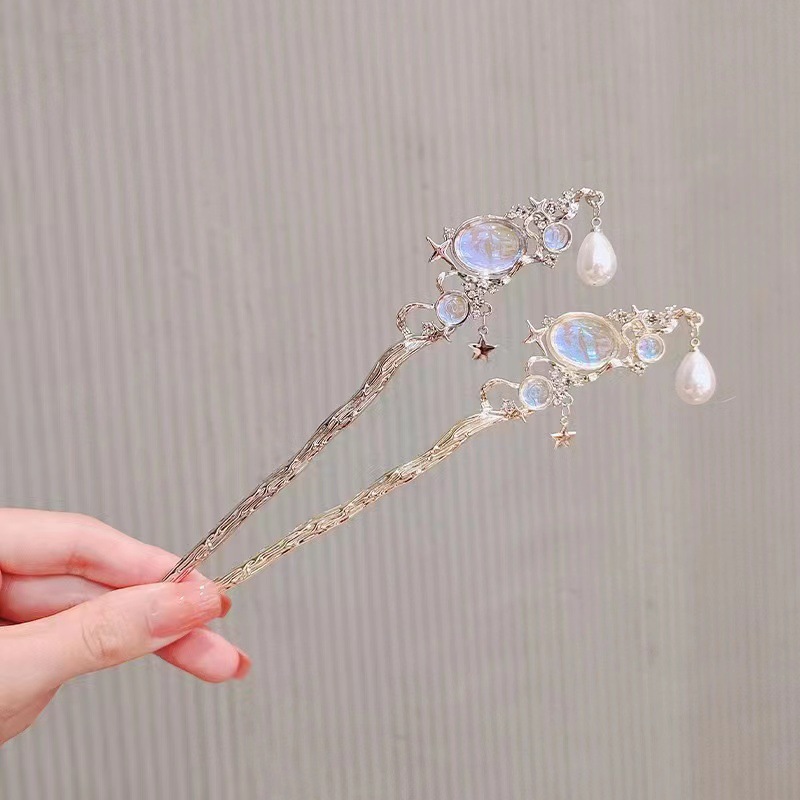Moonstone Hairpin with Star &  - Pearl Hair Pin review and price