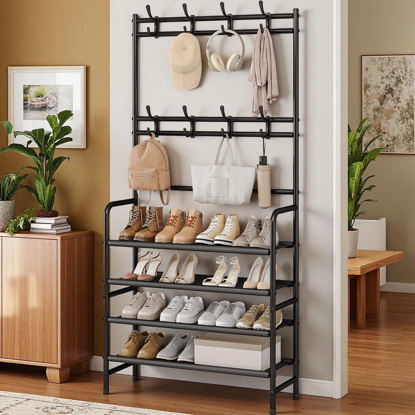 SUOERNUO Metal 4-Tier Shoe Rac - Women'S Accessories Rack Room Shoes review and price