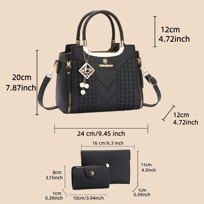3-piece handbag set made of ly - Women'S Accessories For Suit review and price