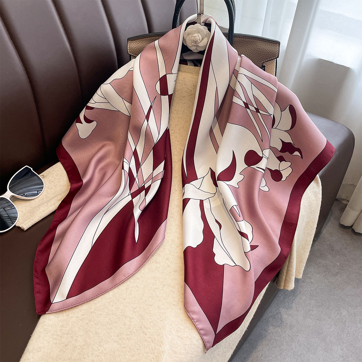 Luxury 90*90Cm Square Scarf Tw - Silk Scarf Square review and price