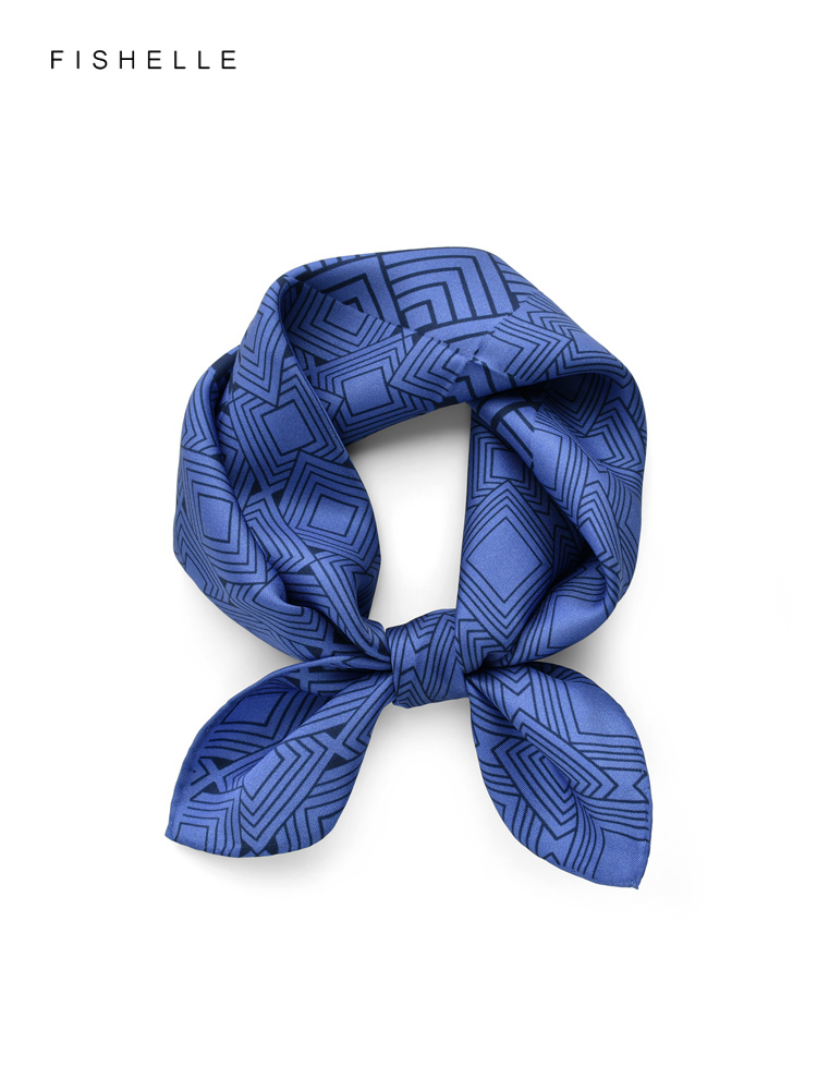 Geometric printed real silk tw - Silk Scarf Square review and price
