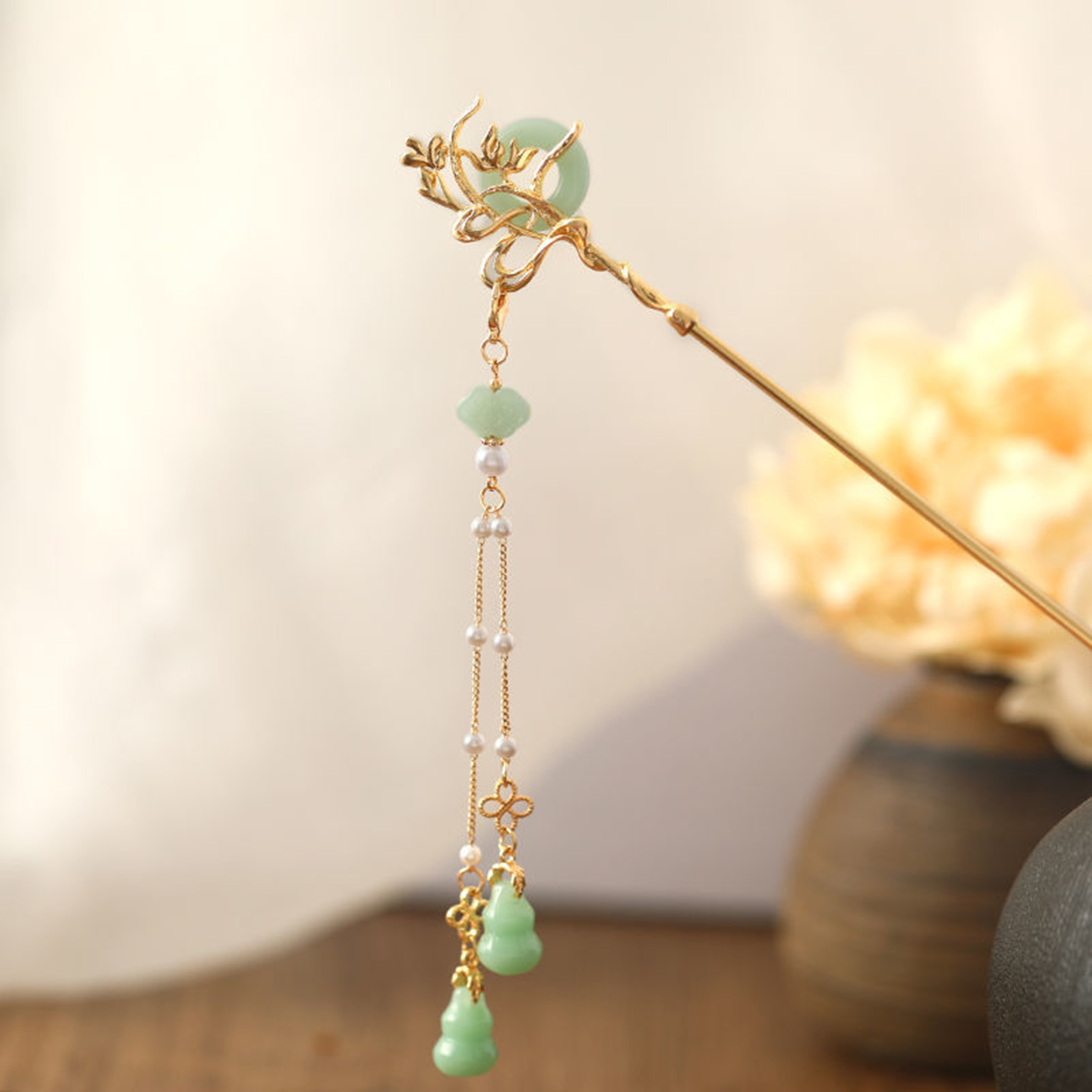 Chinese Style Glass Hairpin Fo - Pearl Hair Pin review and price