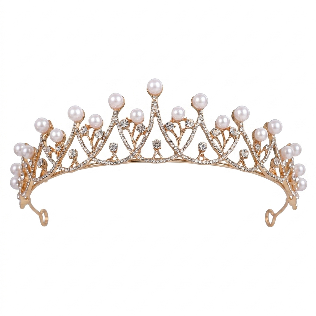 Bridal Crown Headpiece Pearl L - Women'S Wedding Accessories review and price