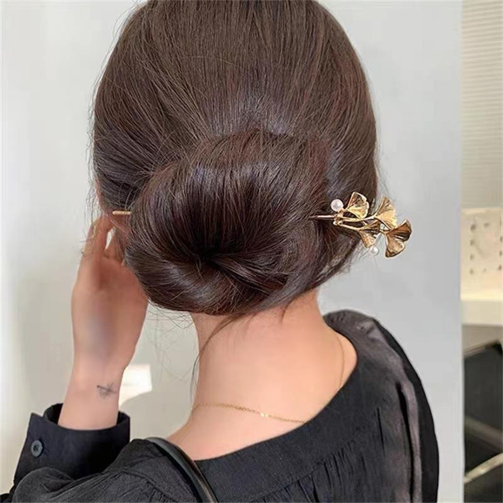 Ginkgo Leaf Hair Stick For Wom - Pearl Hair Pin review and price