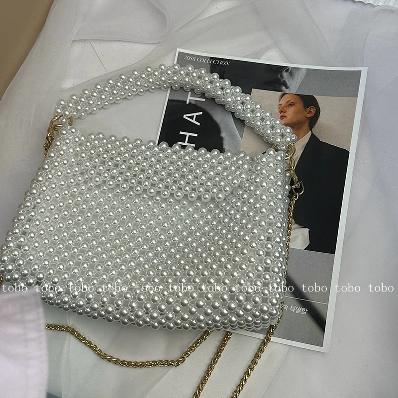 Ins Superlatives Pearl Bead Wa - Wallet Chain Bag review and price