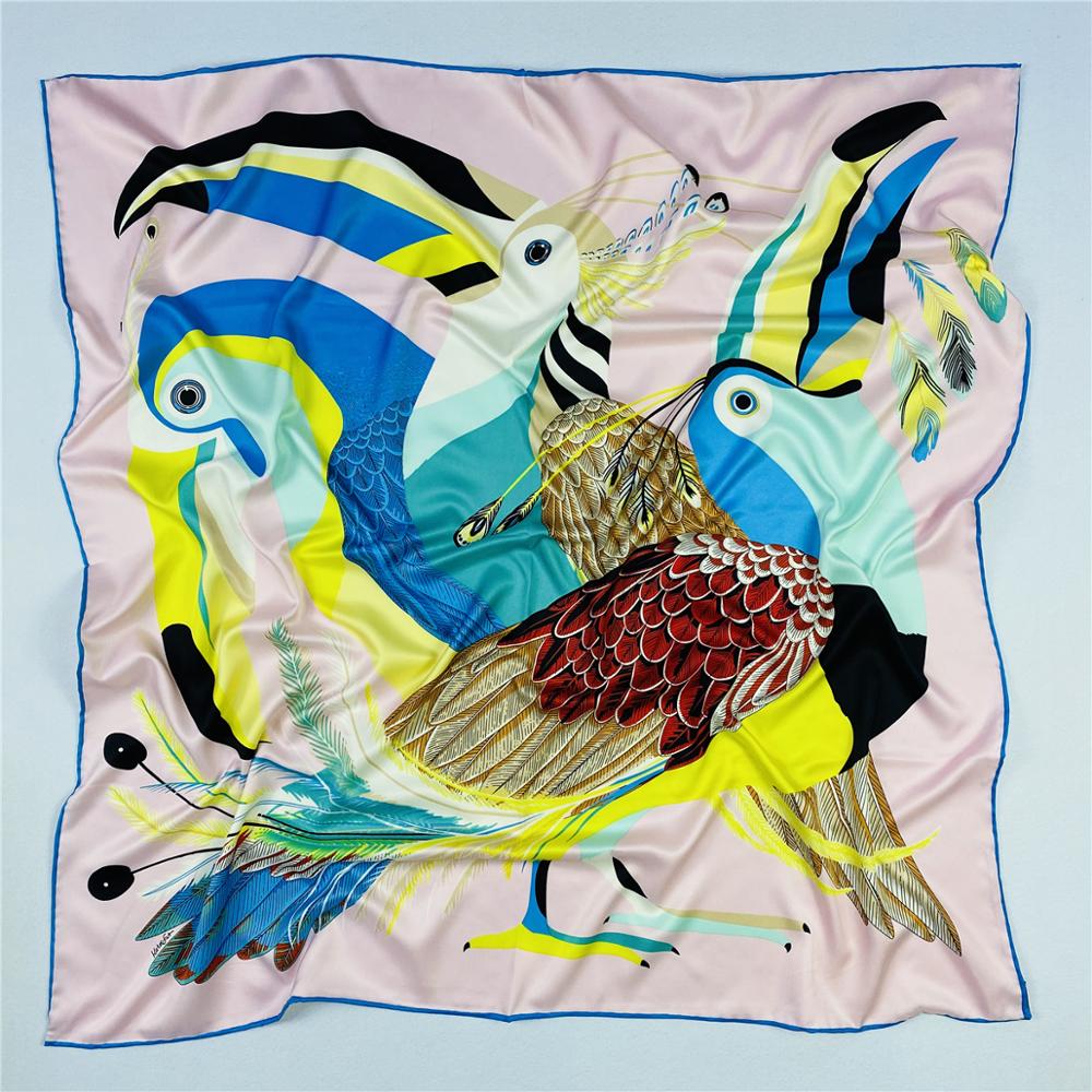 90cm Luxury Parrot Twill Silk  - Silk Scarf Square review and price