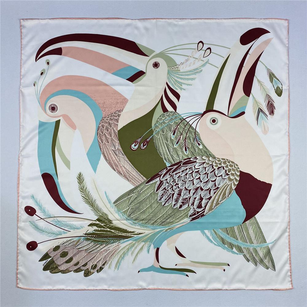 90cm Luxury Parrot Twill Silk  - Silk Scarf Square review and price