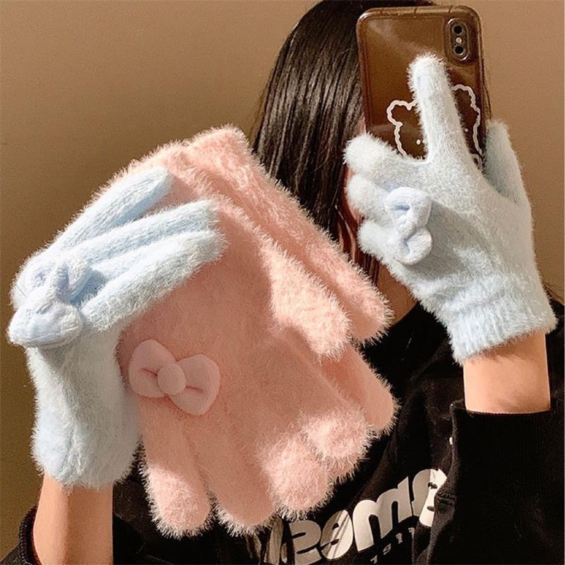 Cute Sweet Bow Plush Gloves Fo - Women'S Accessories Gift Ideas review and price
