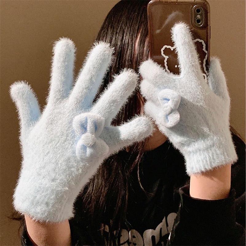 Cute Sweet Bow Plush Gloves Fo - Women'S Accessories Gift Ideas review and price
